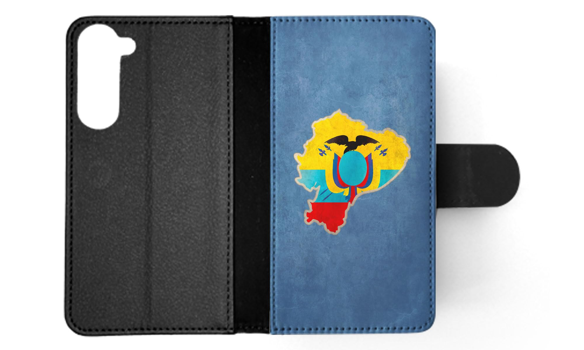 Ecuador Flag Flip Wallet Phone Case for Samsung Galaxy S23+ Plus - Stylish Protective Cover with Card Slots for Travel, Work & Daily Use