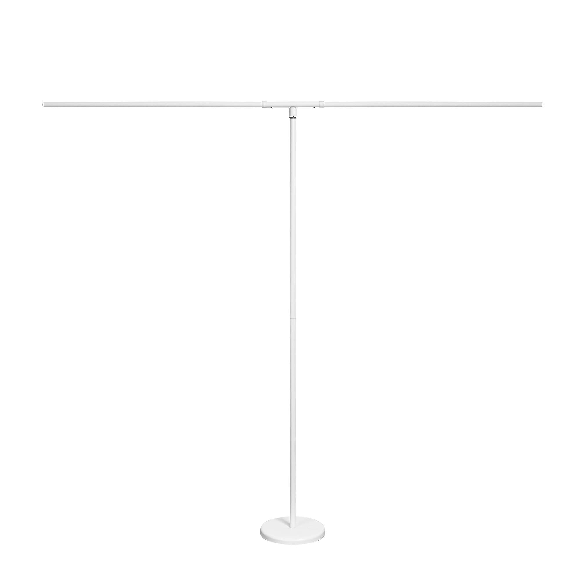 Don't Look at Me® T-Shaped Instant Room Divider - White Frame with Privacy Fabric for Home Office, Bedroom & Studio Spaces
