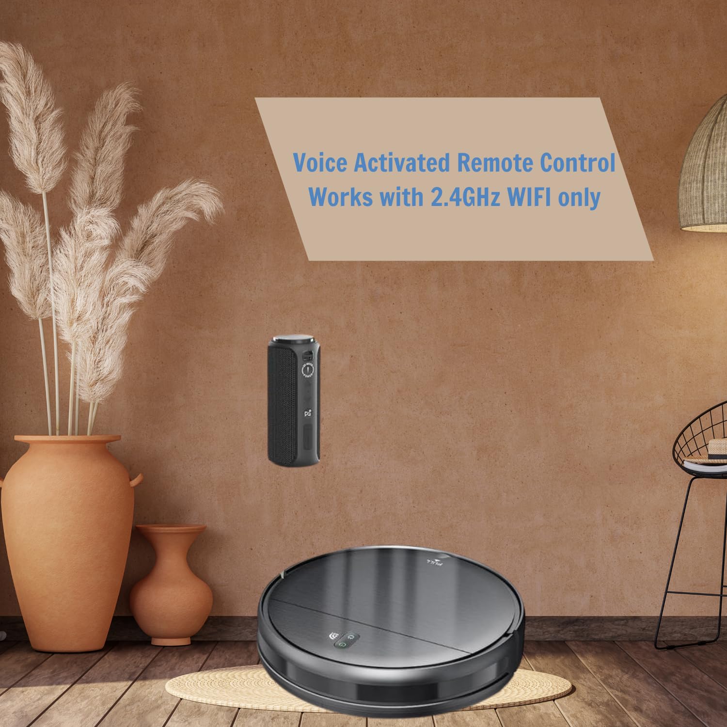 Smart Robot Vacuum and Mop Combo 2-in-1 with Wi-Fi/App Control, 1400Pa Strong Suction, Self-Charging - Ideal for Hard Floors, Pet Hair & Low-Pile Carpets - Perfect for Daily Home Cleaning & Pet Owners