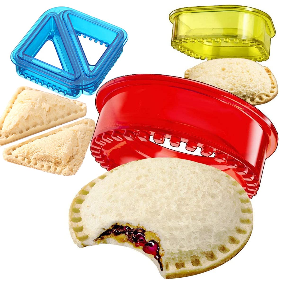 Sandwich Cutter and Sealer - 3 Shape Uncrustables Maker for Kids Lunch Box & Bento Box | Perfect for School Lunches, Picnics, and Family Outings