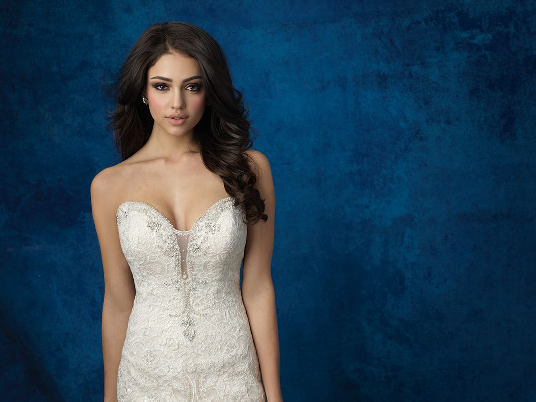Allure Bridals 9376 Wedding Gown - Elegant Lace Bridal Dress for Bride, Perfect for Church Ceremony & Formal Reception