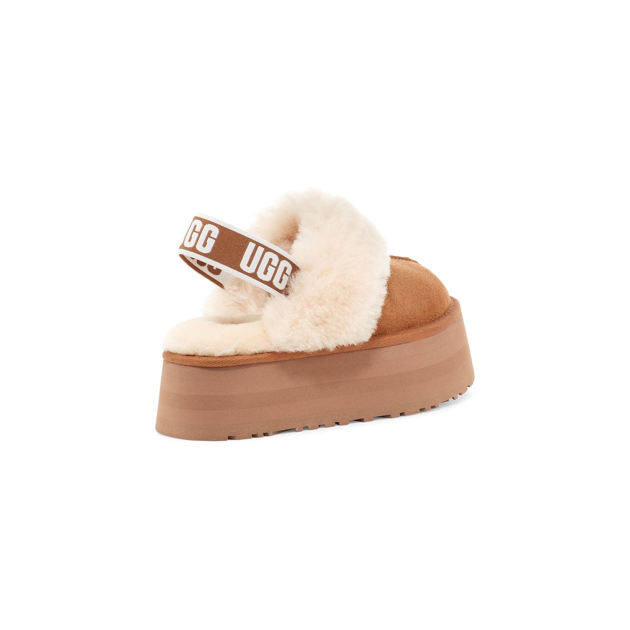 UGG Women's Funkette Slippers - Chestnut Brown Cozy Indoor/Outdoor House Shoes for Winter Comfort & Warmth | Perfect for Lounging at Home, Running Errands & Cold Weather Wear