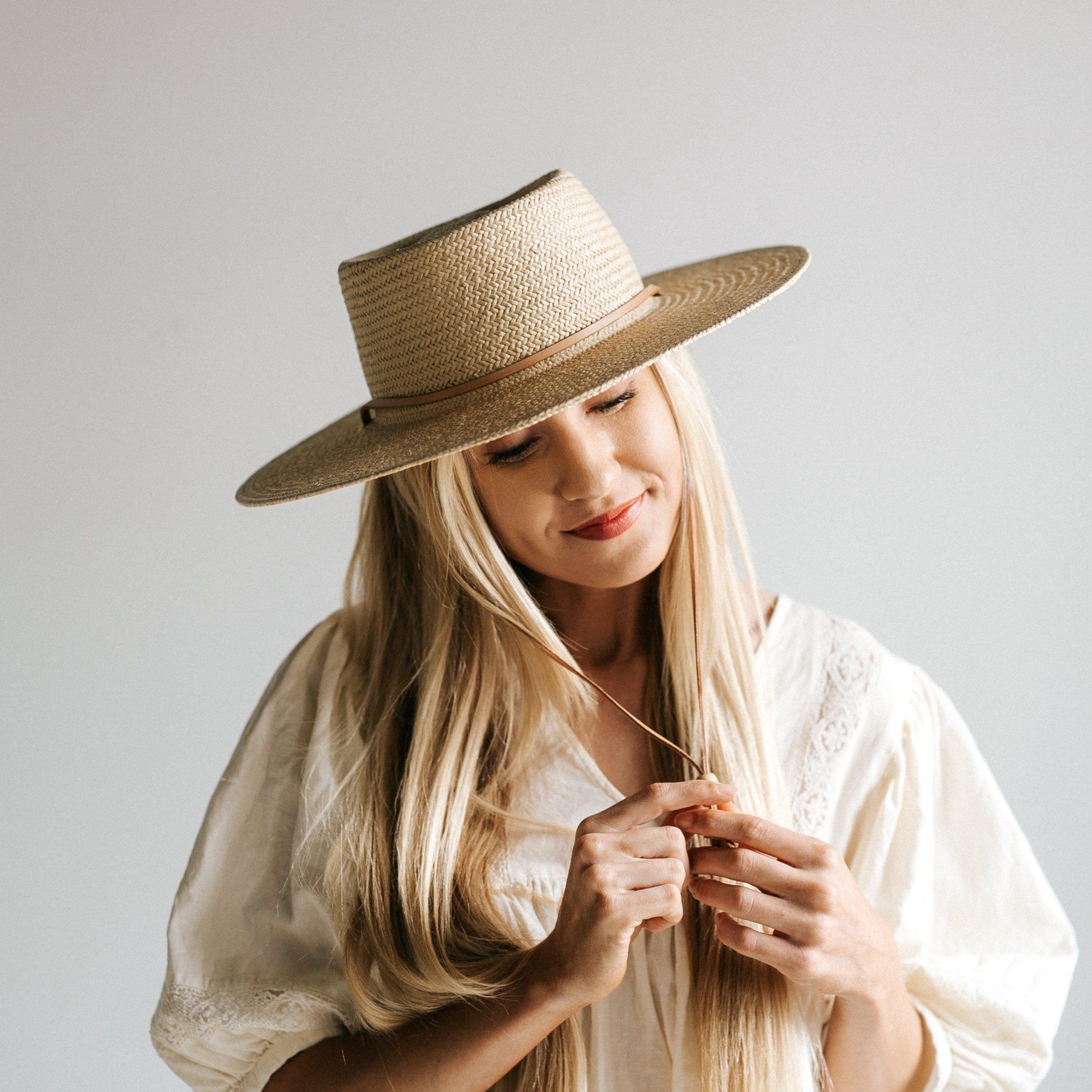 Aiden Straw Pork Pie Hat - Vintage Style Cream Felt Hat with Brim | Perfect for Cosplay, Steampunk, and Retro Fashion Outfits