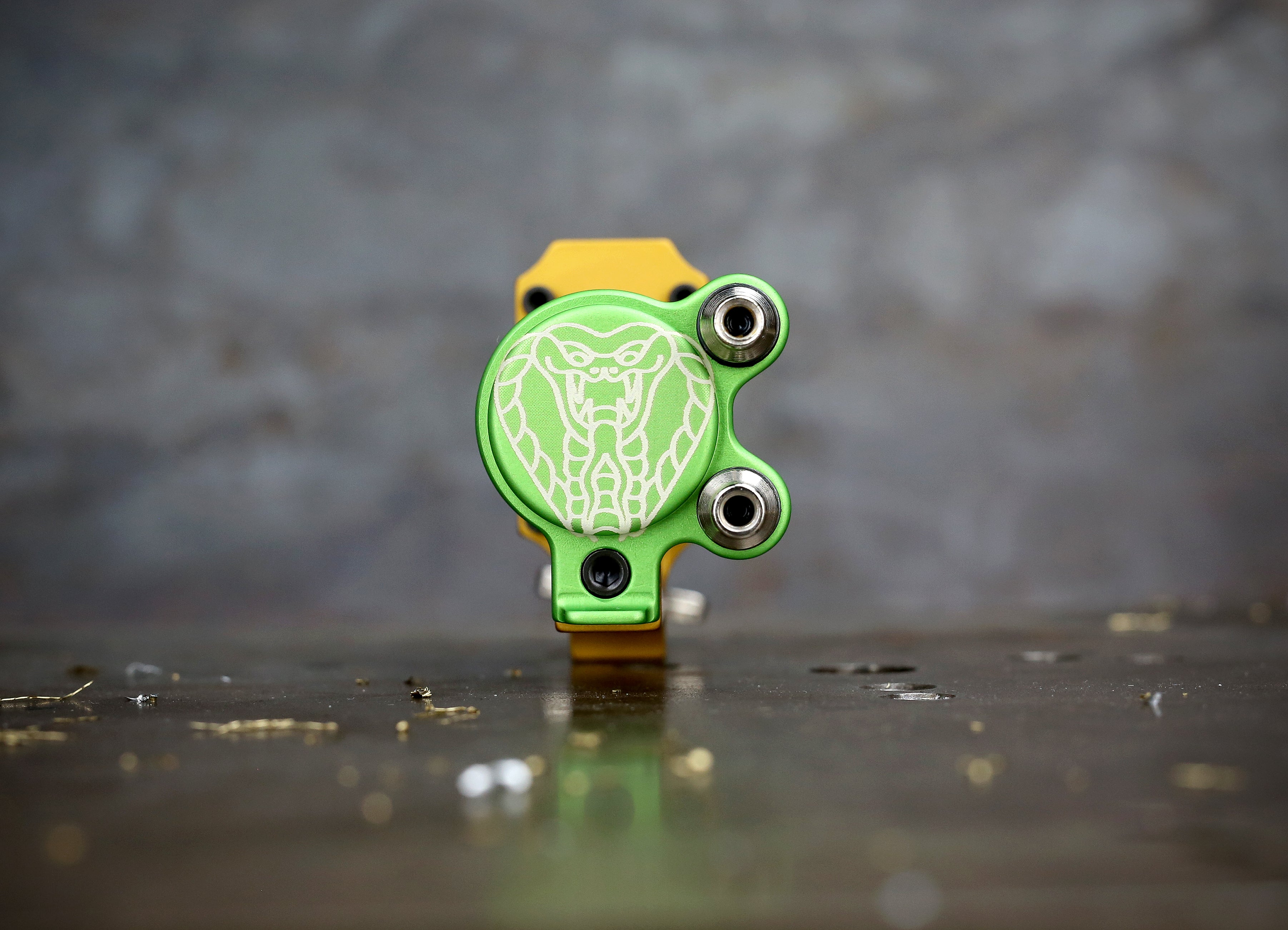 Limited Pike x Rogers Slider Rotary Green x Gold GOOD OMEN Cobra Knife - Premium Collectible EDC Pocket Knife for Outdoor Camping & Everyday Carry