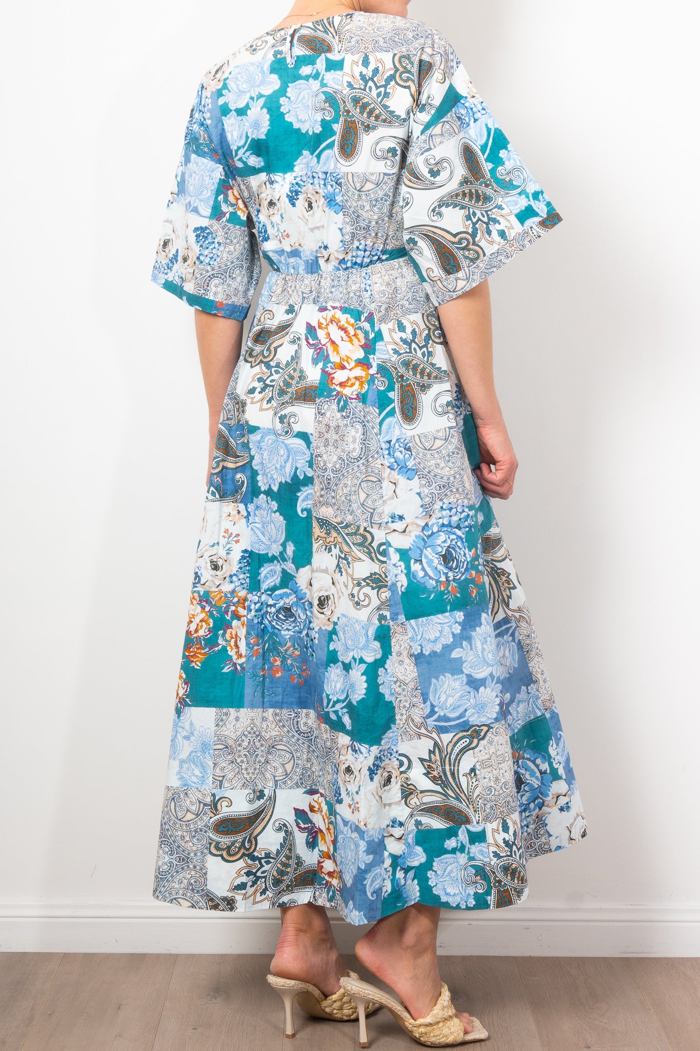 Kinney Ellis Patchwork Dress - Stylish Boho Floral Print Maxi Dress for Women | Perfect for Summer Vacations, Beach Parties & Casual Outings