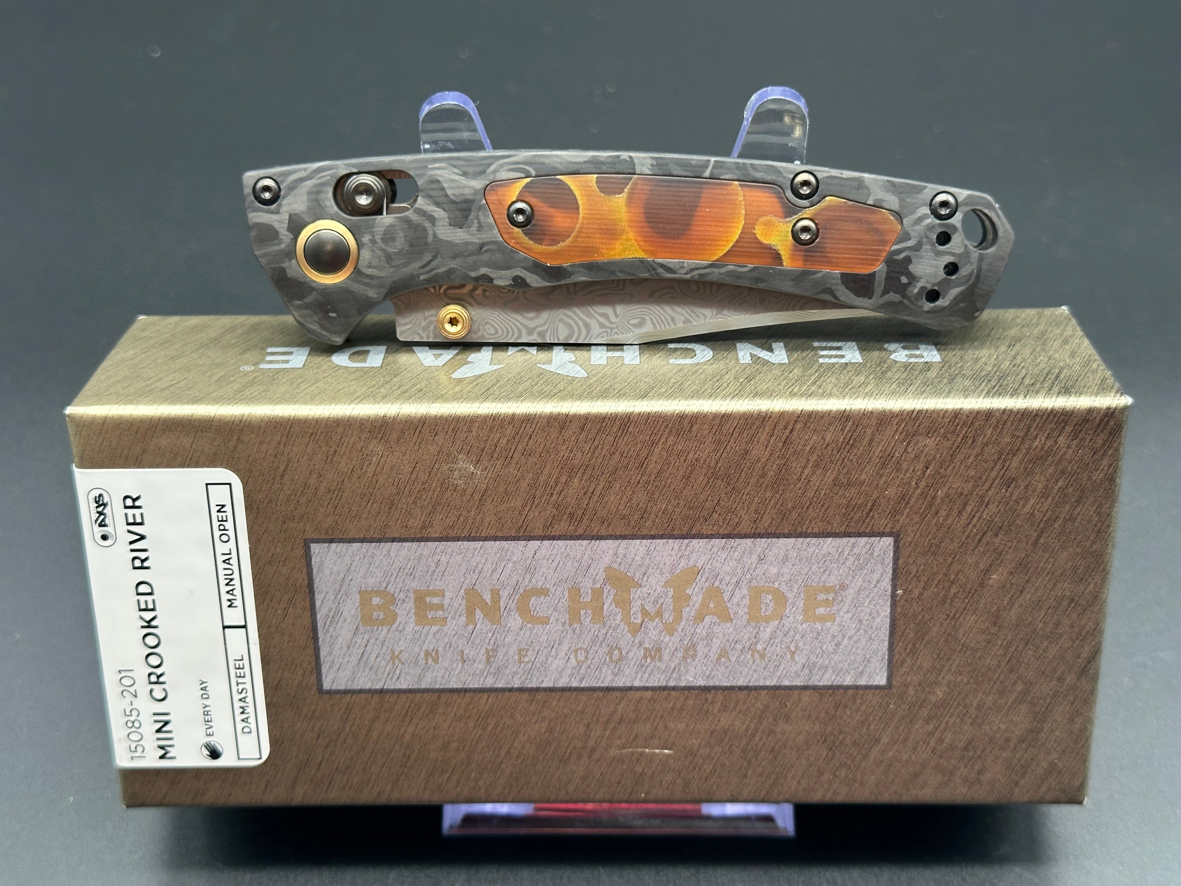 Benchmade Gold Class Mini Crooked River Knife - Premium Folding Pocket Knife for EDC, Outdoor & Camping - Perfect for Hunting, Fishing & Survival Gear
