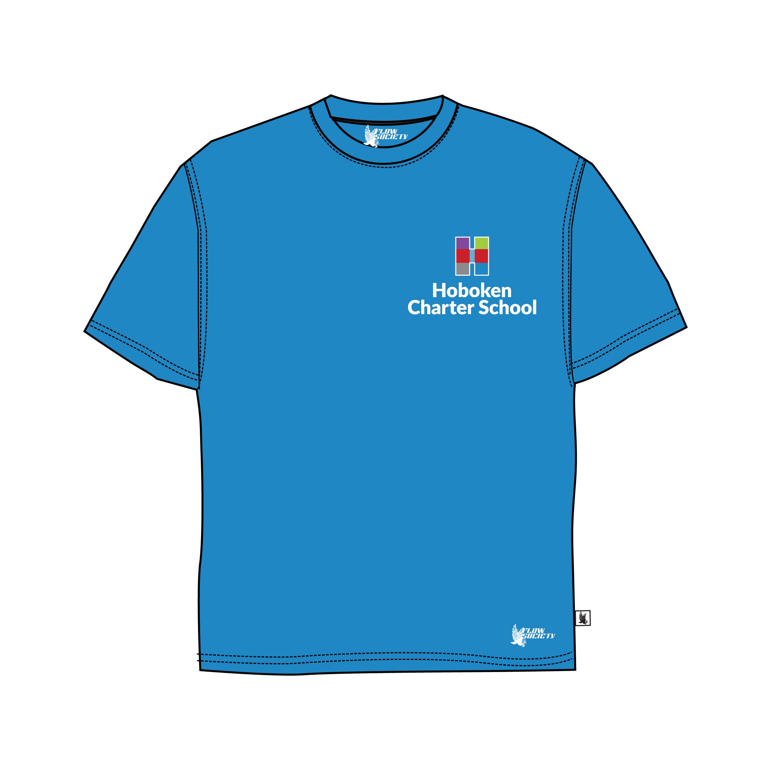 Hoboken Charter School Blue T-Shirt for Youth & Adults - Comfortable Cotton Tee for School Spirit, Casual Wear & Everyday Outfits