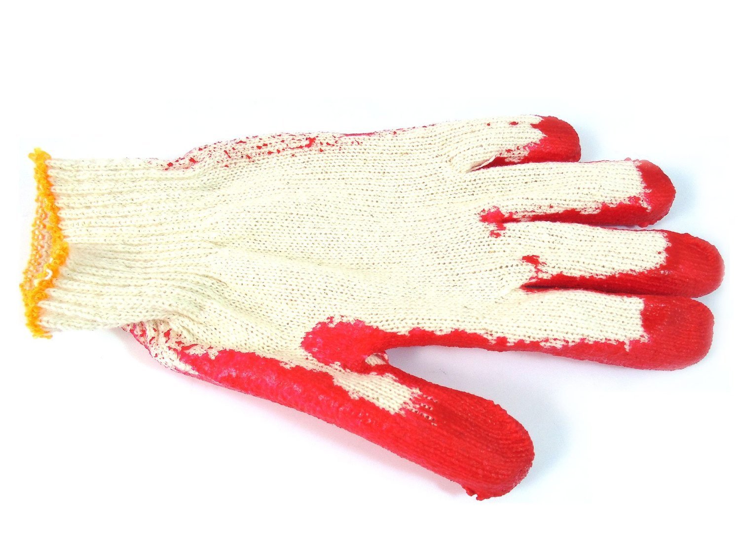 240 Pairs Red String Knit Latex Dipped Gloves - Breathable & Durable Work Gloves for Gardening, Cleaning & Food Handling (Made in Korea)