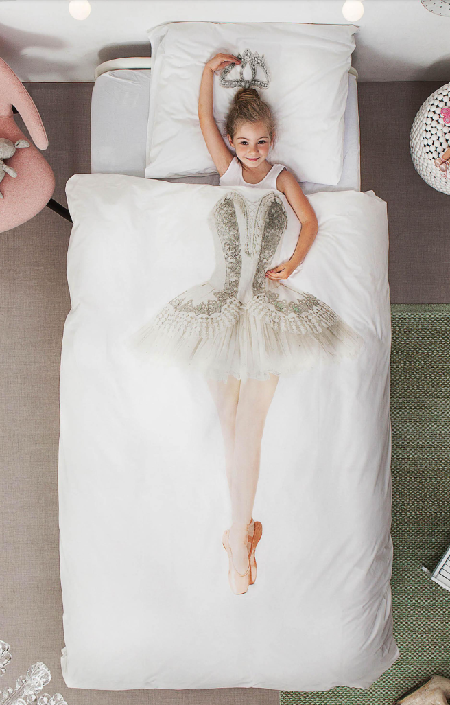 SNRK Ballerina Duvet Cover Set - Soft & Breathable Bedding for Girls & Teens - Perfect for Ballet Themed Bedrooms & Dance Lovers