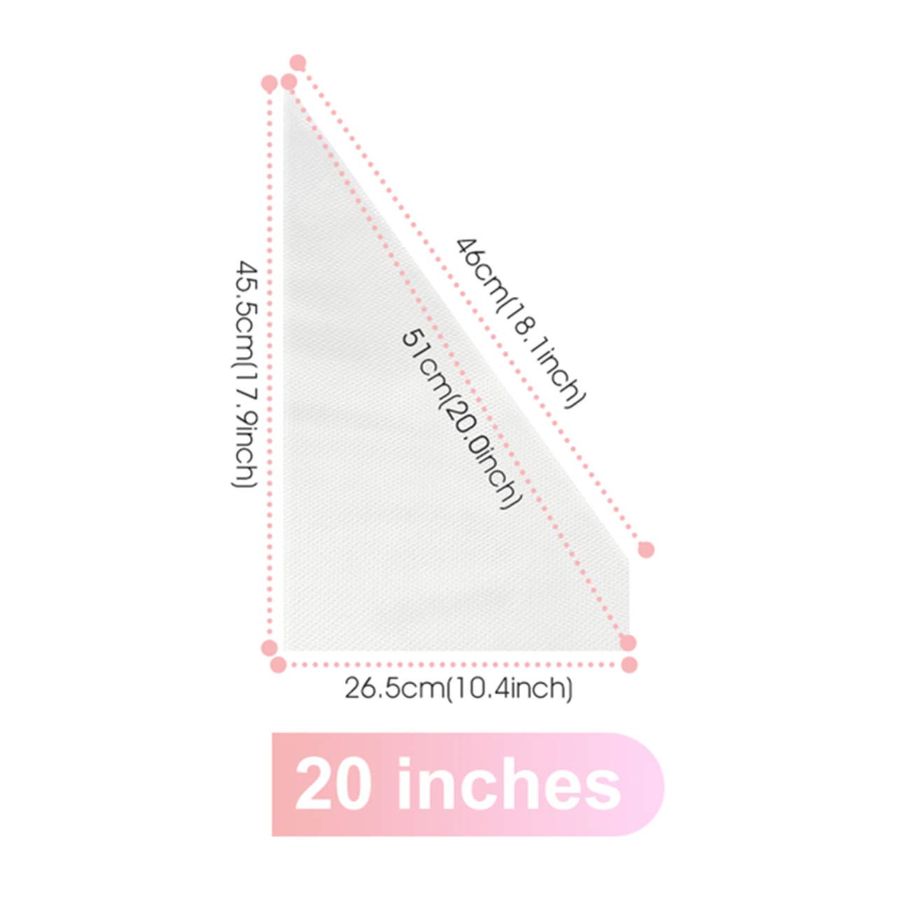 100 Pcs Disposable Icing Bags for Cake Decorating - Thick Plastic Piping Bags for Cupcakes, Cookies, Pastries & Desserts - 20 Inch Medium Size DIY Baking Tools (Perfect for Birthday Parties, Wedding Cakes & Holiday Treats)