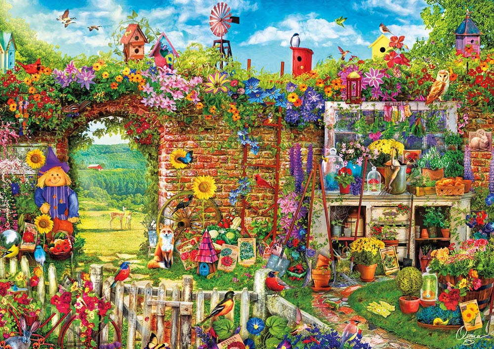 500-Piece Jigsaw Puzzle - Countryside Landscape with Garden & Spring Nature Scenery | Fun Educational Family Game for Adults, Kids & Teens | Perfect Birthday Gift for Boys & Girls | Indoor Entertainment & Learning Activity