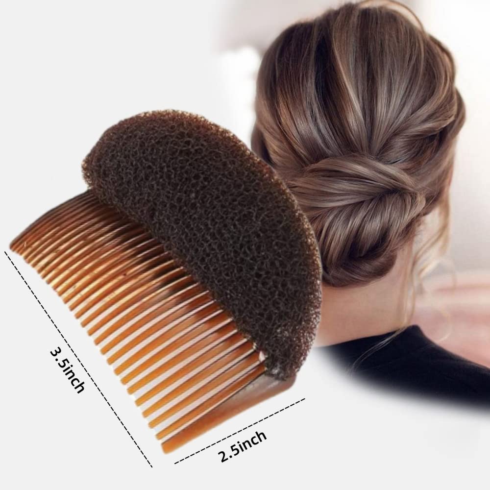 3 Pcs Hair Bump Insert Comb Sponge Foam Hair Base Styling Tool - Volumizing Hair Pads for Women's Party, Wedding & Special Occasions - Perfect for Updos, Ponytails & Formal Hairstyles