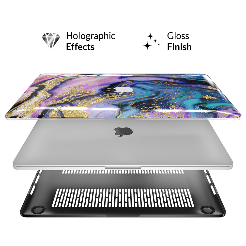 Galaxy Glitter Marble MacBook Case 2.0 - Protective Cover for MacBook Air/Pro 13