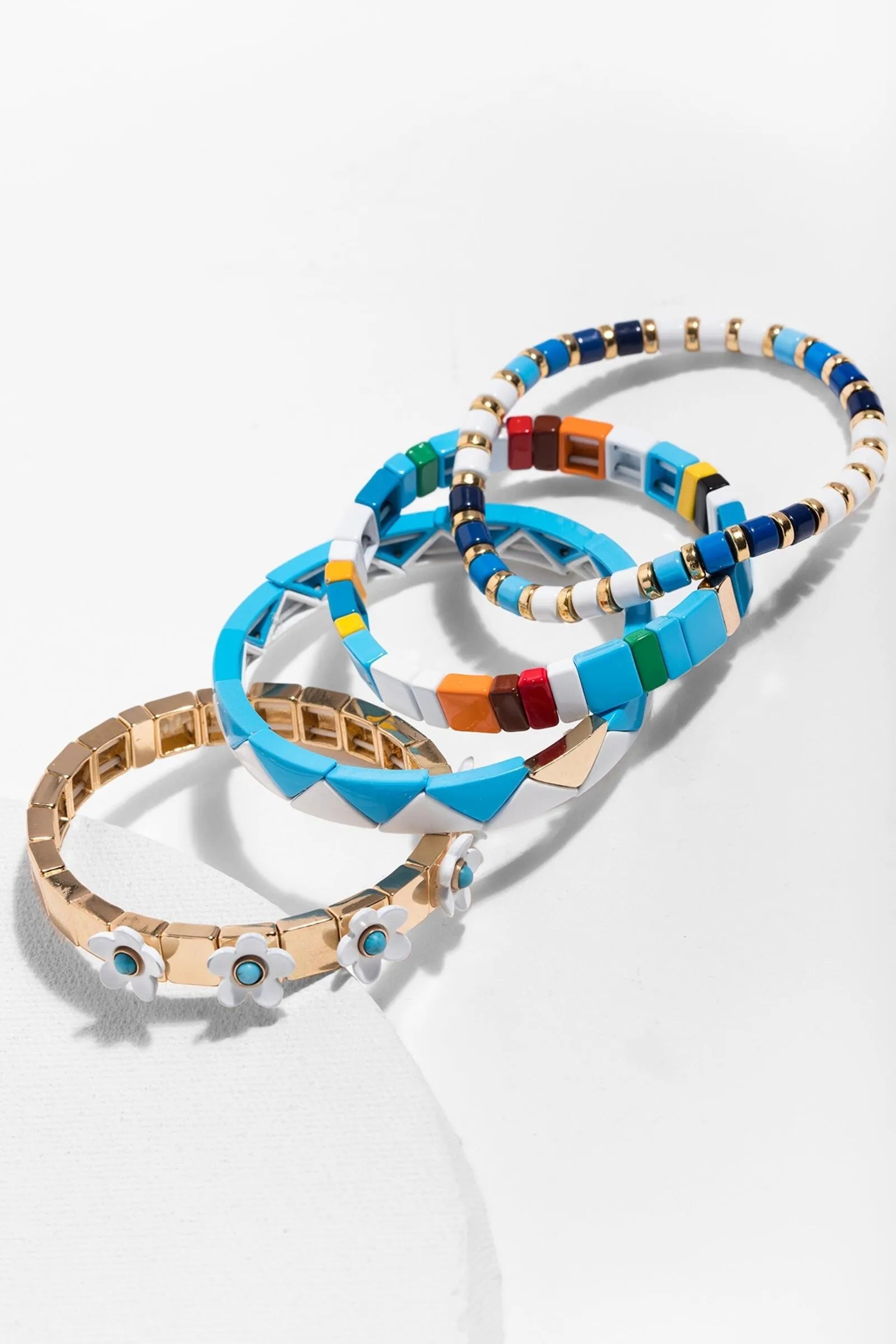 Vibrant Beaded Tile Bracelet Set for Women - Stylish Handmade Jewelry for Casual Wear, Parties & Gifts