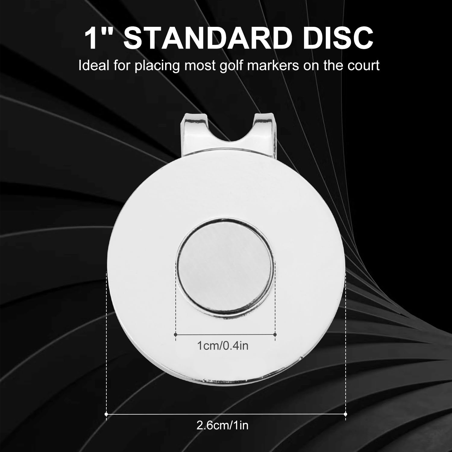 6pcs Magnetic Golf Ball Marker Hat Clips - Strong Metal Ball Marker Holder for Golf Hats, Caps, Pants, Gloves & Belts - Perfect Golf Accessories Gift for Men & Women - Ideal for Golf Tournaments & Practice Sessions