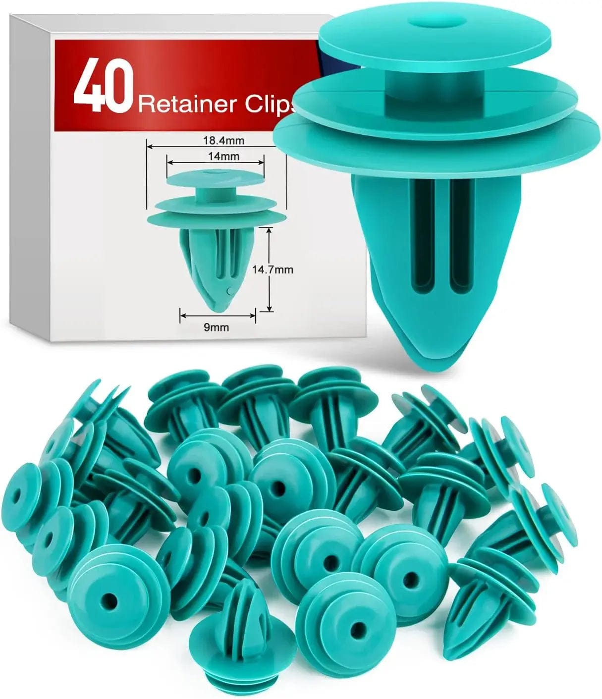 40 Pcs 9mm Hole Trim Door Panel Retainer Clips - Compatible with Toyota Corolla Camry Sequoia Tundra Tacoma - Replaces 90467-10188 & 90467-A0005 - Perfect for Car Interior Repair and Maintenance