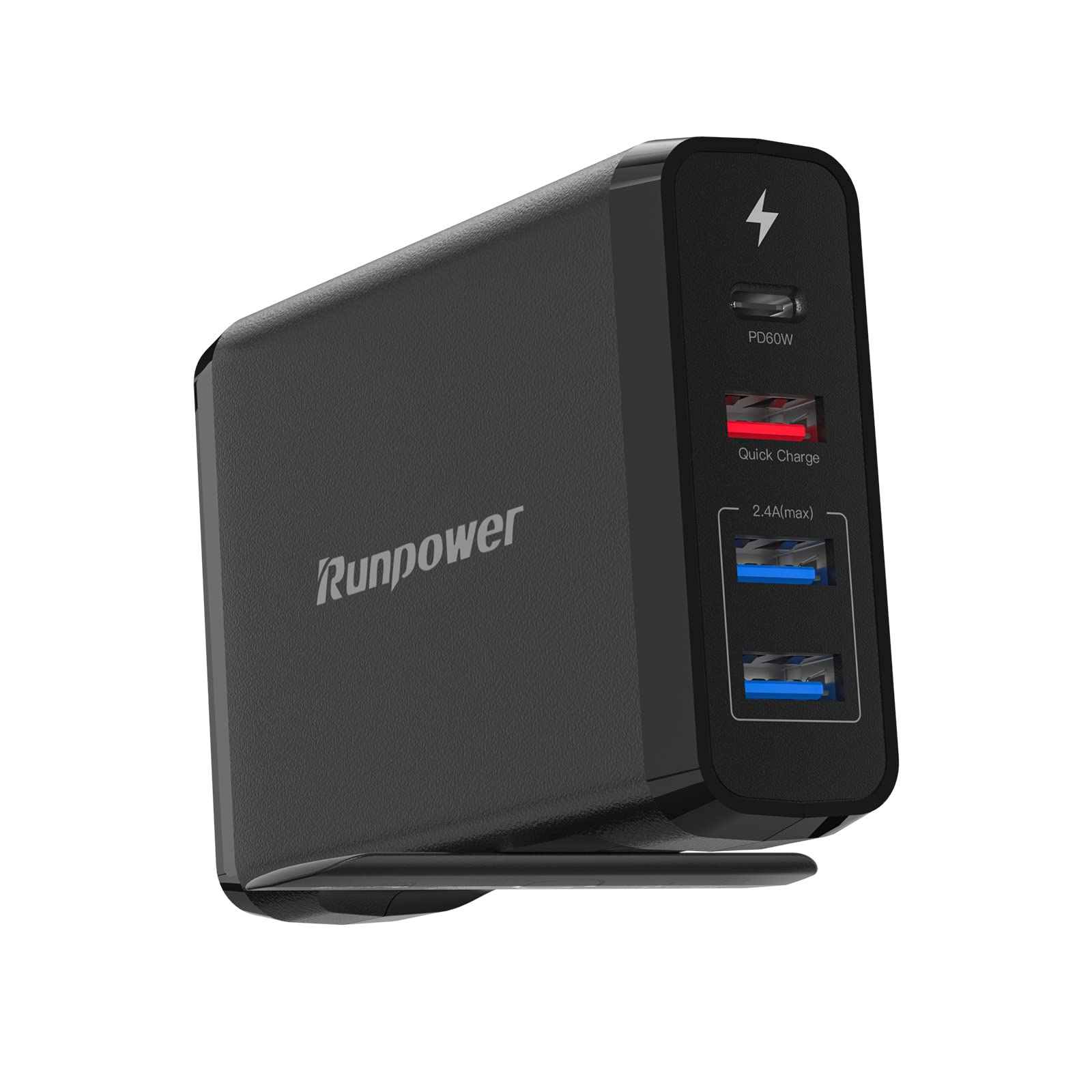90W USB C Fast Charger 4-Port Wall Adapter - 60W & 18W Quick Charge for MacBook Pro/Air, iPhone 15/14, iPad, Samsung Galaxy - Travel & Home Office Charging Station for Laptop, Phone, Tablet