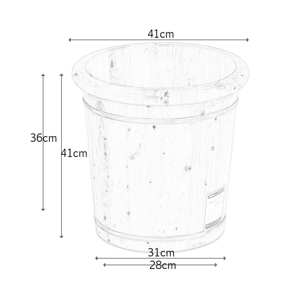 Wooden Foot Soaking Tub with Lid - Deep Round Pedicure Bowl for Relaxing Foot Spa, Home Pedicure & Foot Care - Perfect for Bathroom, Salon & Home Spa Use