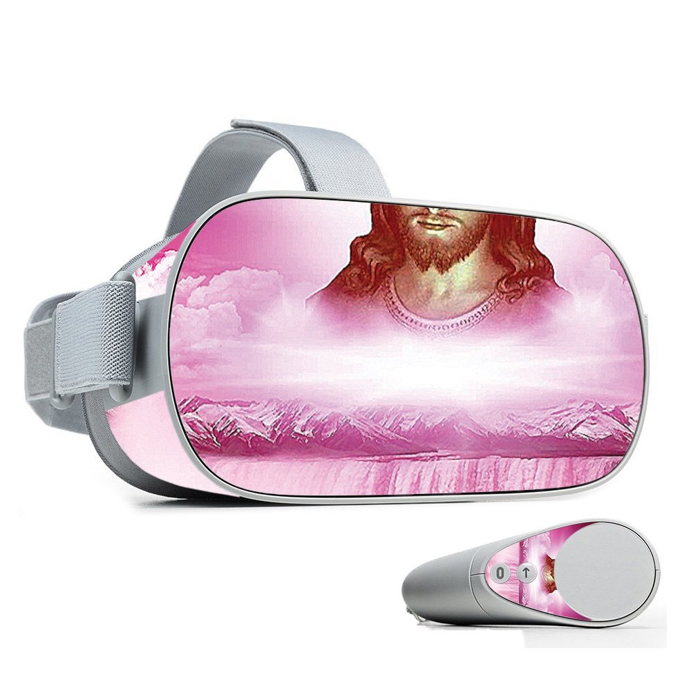 MightySkins Protective Vinyl Decal Wrap Cover for Oculus Go Mobile VR Headset - Jesus Design | Durable, Scratch-Resistant Skin | Easy to Apply & Remove | Made in USA | Perfect for Gaming, VR Entertainment & Personalization