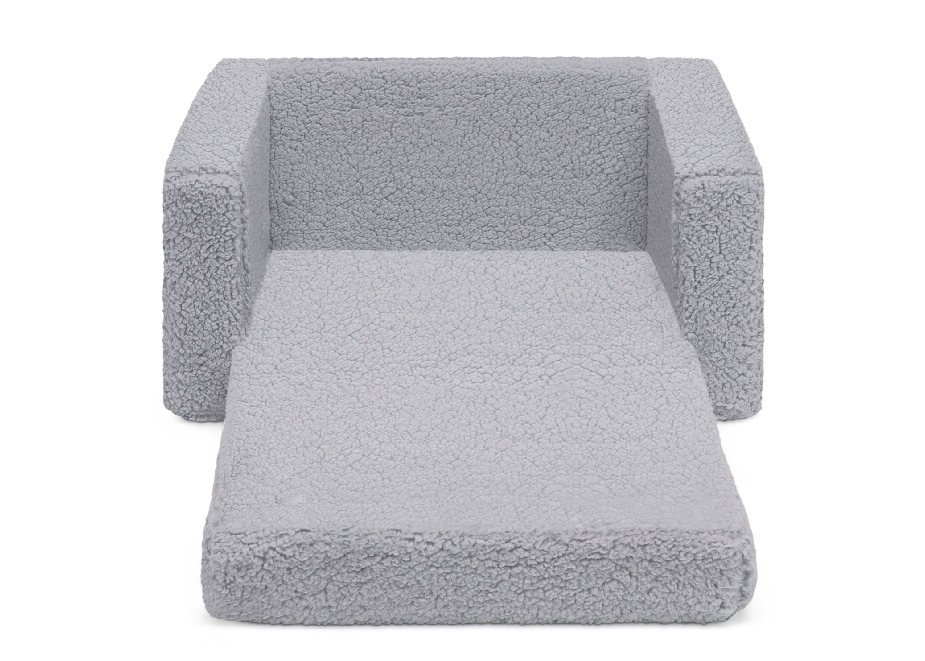 Personalized Cozee Flip Out Sherpa 2-in-1 Convertible Chair to Lounger for Kids - Soft Plush Kids Furniture for Bedroom, Playroom & Reading Nook