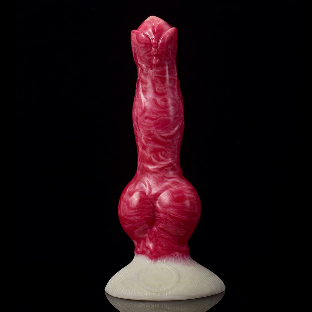 Premium Liquid Silicone Alien/Fido Dildo with Strong Suction Cup - Realistic BeHorny Adult Sex Toy for Solo Play & Couples Intimacy - Waterproof & Body-Safe for Shower, Bedroom & BDSM Scenes