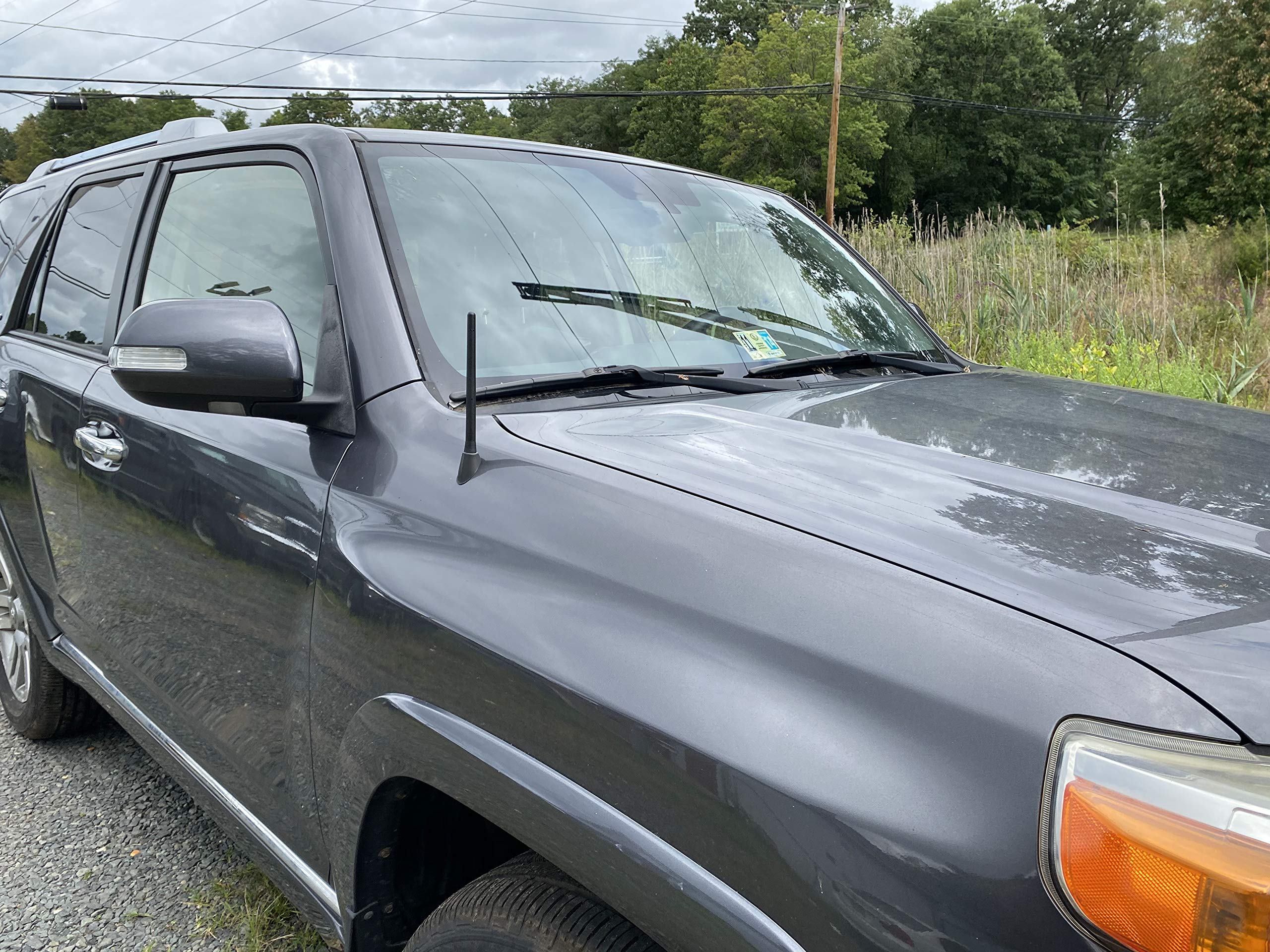 Premium 6.34 Inch Short Antenna Mast for Toyota 4Runner (2010-2017) - Durable Car Wash-Proof FM/AM Radio Antenna - Rugged Black Design - Perfect for Off-Roading & Daily Commuting - Toyota Truck Accessories