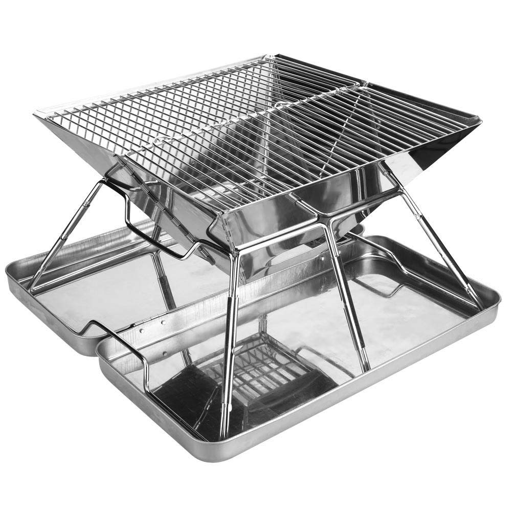 EVTSCAN Portable Charcoal Grill - Large Outdoor BBQ Grill for Kabob, Hibachi, and Backyard Barbecue | Perfect for Picnics, Patio Parties, Camping & Tailgating