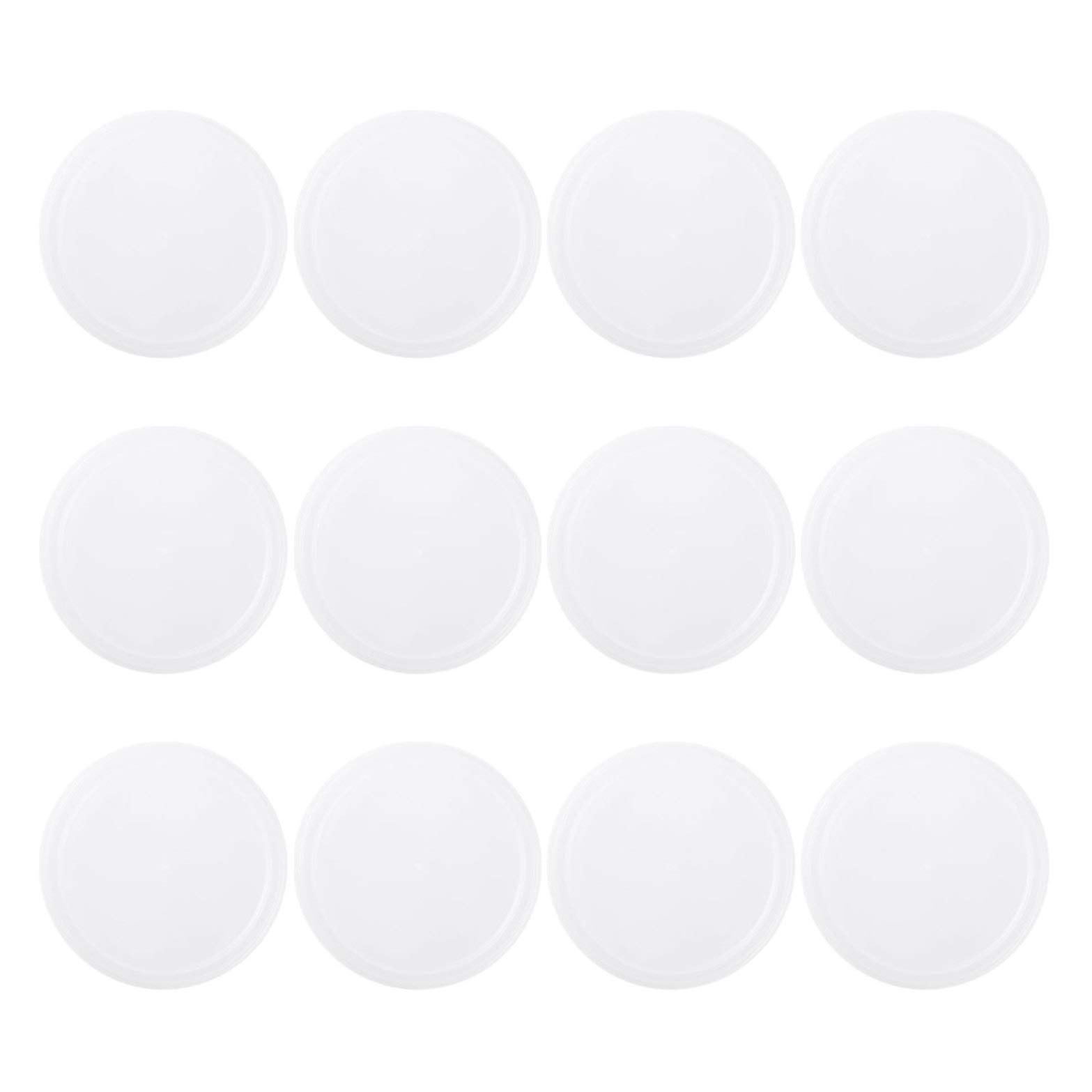 Chyoo 12-Piece Reusable Plastic Food Storage Lids Set - Airtight Can Covers for Large, Medium & Small Containers (Clear, One Size) | Eco-Friendly Kitchen Organizers for Pet Food, Leftovers & Meal Prep