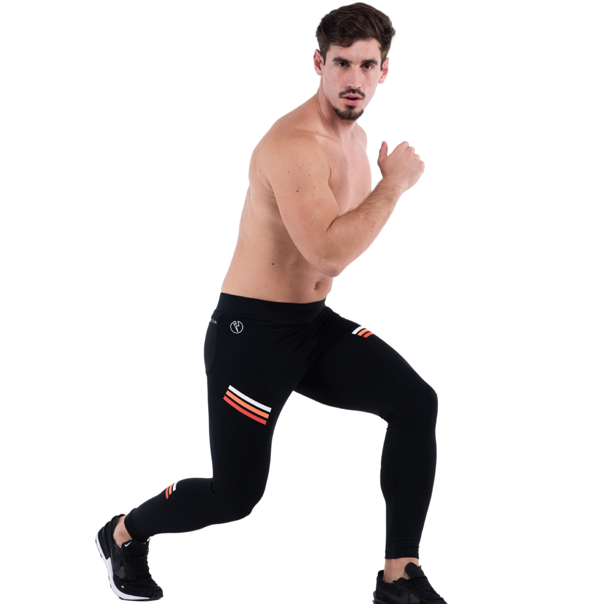 Kapow Meggings Performance Pro Range - Men's Compression Leggings with Pockets for Running, Gym & Training | Moisture-Wicking & Breathable Workout Leggings for Athletes & Fitness Enthusiasts