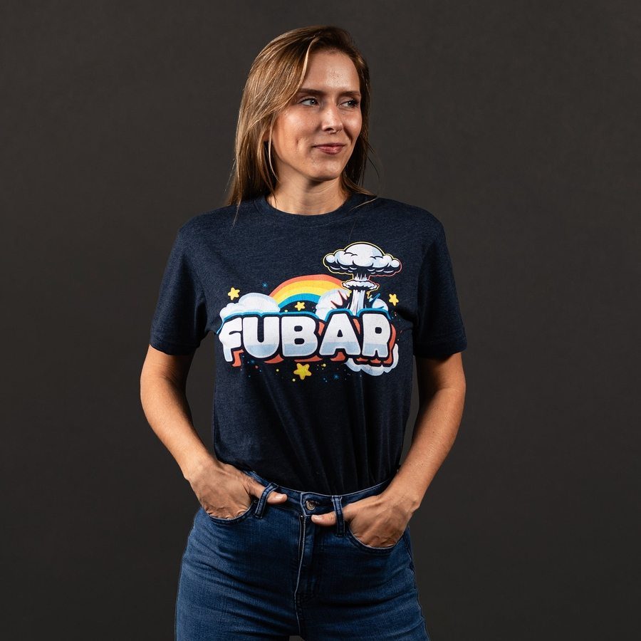Women's FUBAR Boyfriend Fit T-Shirt - Midnight Navy | Soft & Comfortable Oversized Tee for Casual Wear, Lounge & Street Style