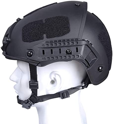 Adjustable Tactical Fast Helmet with Foldable Half-Mask & UV Protection Goggles - Military, Airsoft, Paintball, Outdoor Sports Gear - Lightweight & Breathable Design for Maximum Comfort