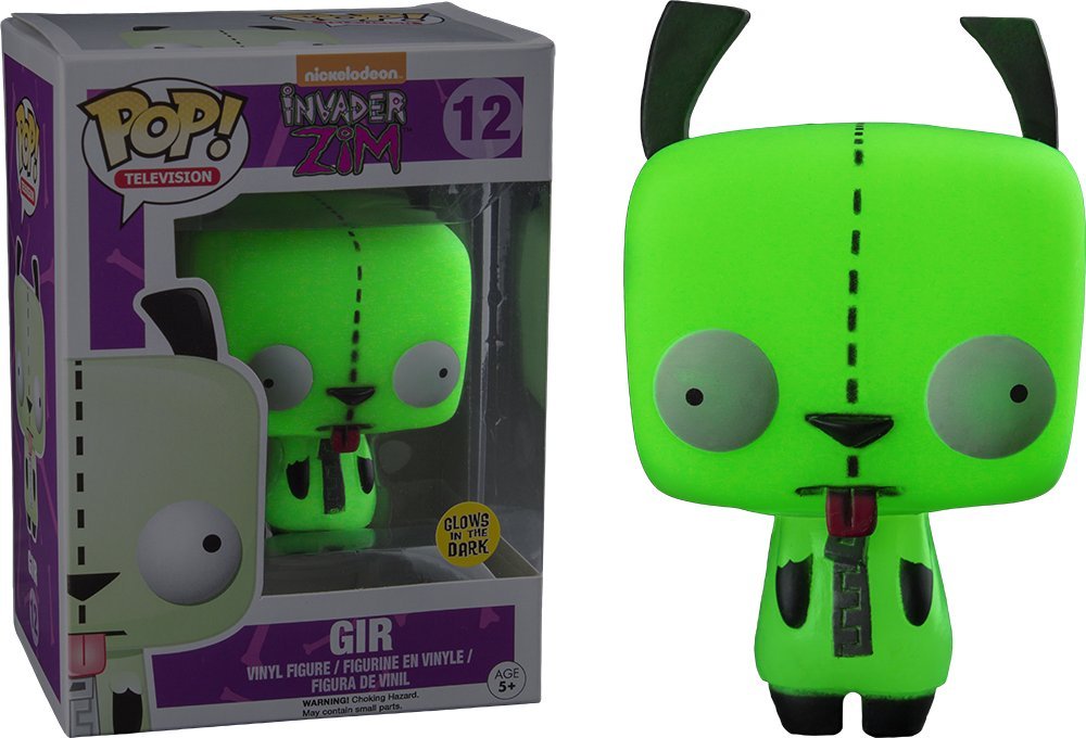 Funko Pop! TV #12 Invader Zim Glow in The Dark Gir Action Figure - Hot Topic Exclusive Collectible for Anime & Sci-Fi Fans - Perfect for Display, Gifts, and Pop Culture Collections
