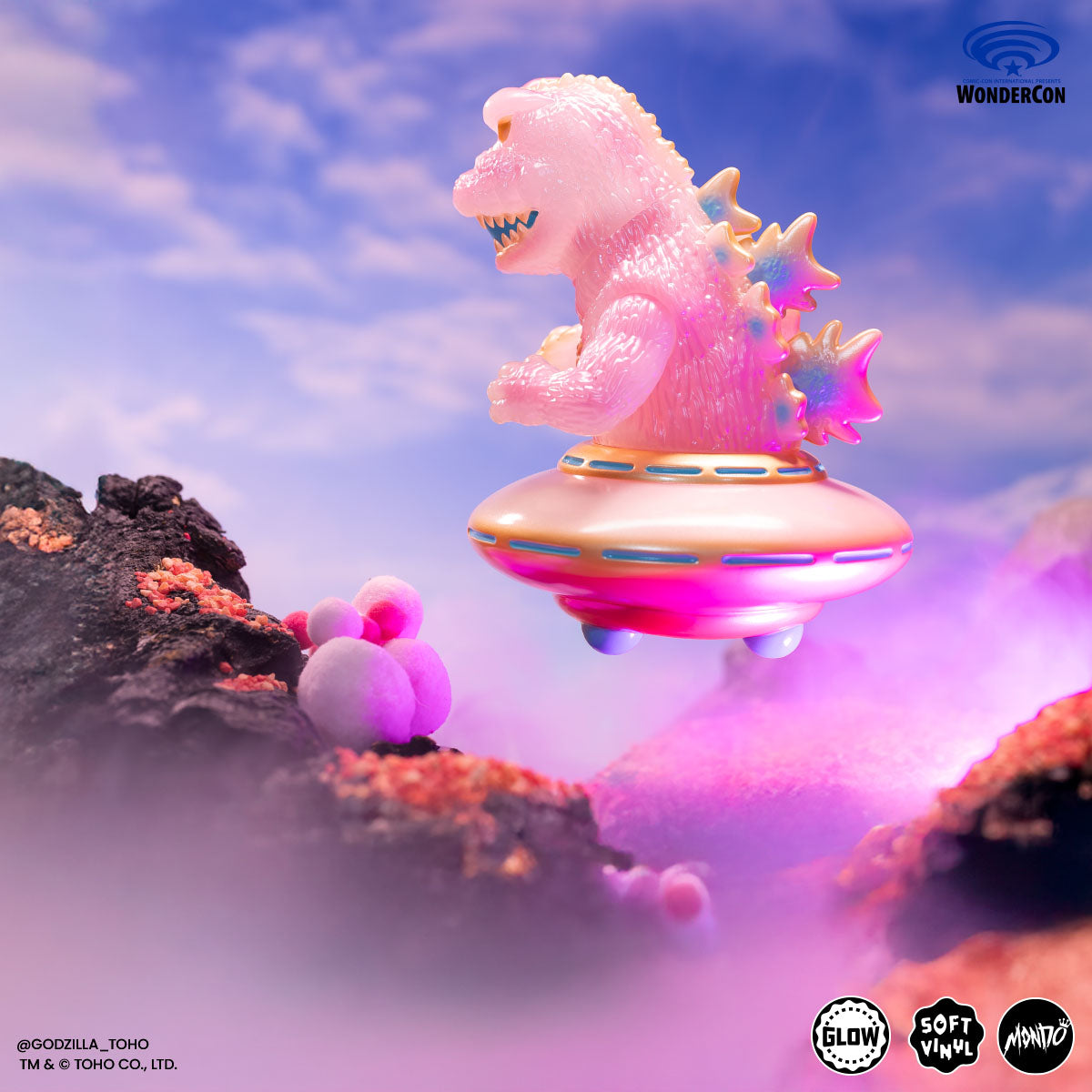 Godzilla UFO Soft Vinyl Figure - Cherry Blossom Limited Edition Collectible Toy for Anime Fans | Perfect for Display, Gifts & Pop Culture Collections