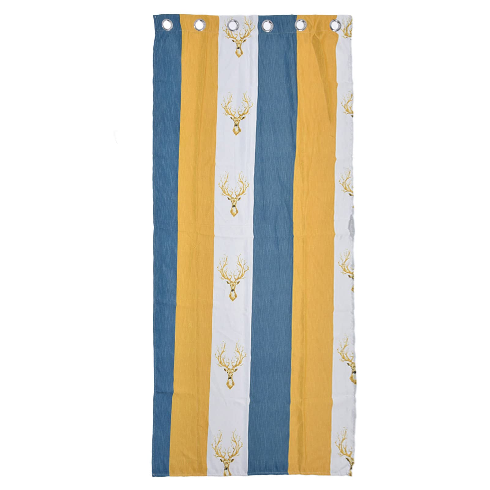 Stylish Polyester Deer Head Pattern Window Curtains - Soft Textured Light Filtering Short Drapes for Living Room, Bedroom & Home Decor (1x2m) - Perfect for Rustic, Farmhouse or Nature-Inspired Interior Design