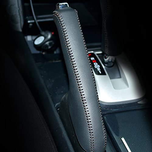 Custom Genuine Leather Handbrake Cover for Honda Accord 8th Gen (2008-2013) & Crosstour (2010-2015) - Black Premium Car Interior Accessory - Perfect for Driving Comfort & Style Upgrade