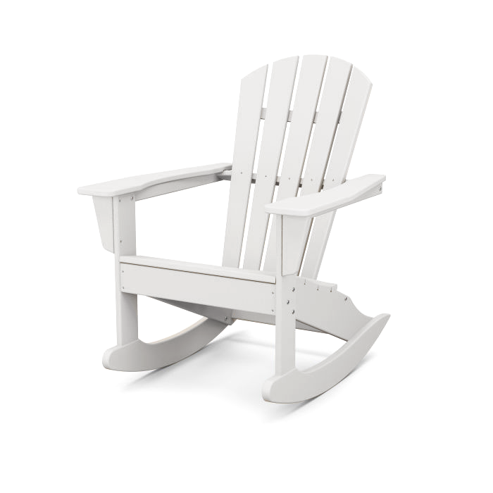 POLYWOOD Palm Coast Adirondack Rocking Chair - All-Weather Outdoor Rocking Chair for Patio, Garden & Poolside Relaxation