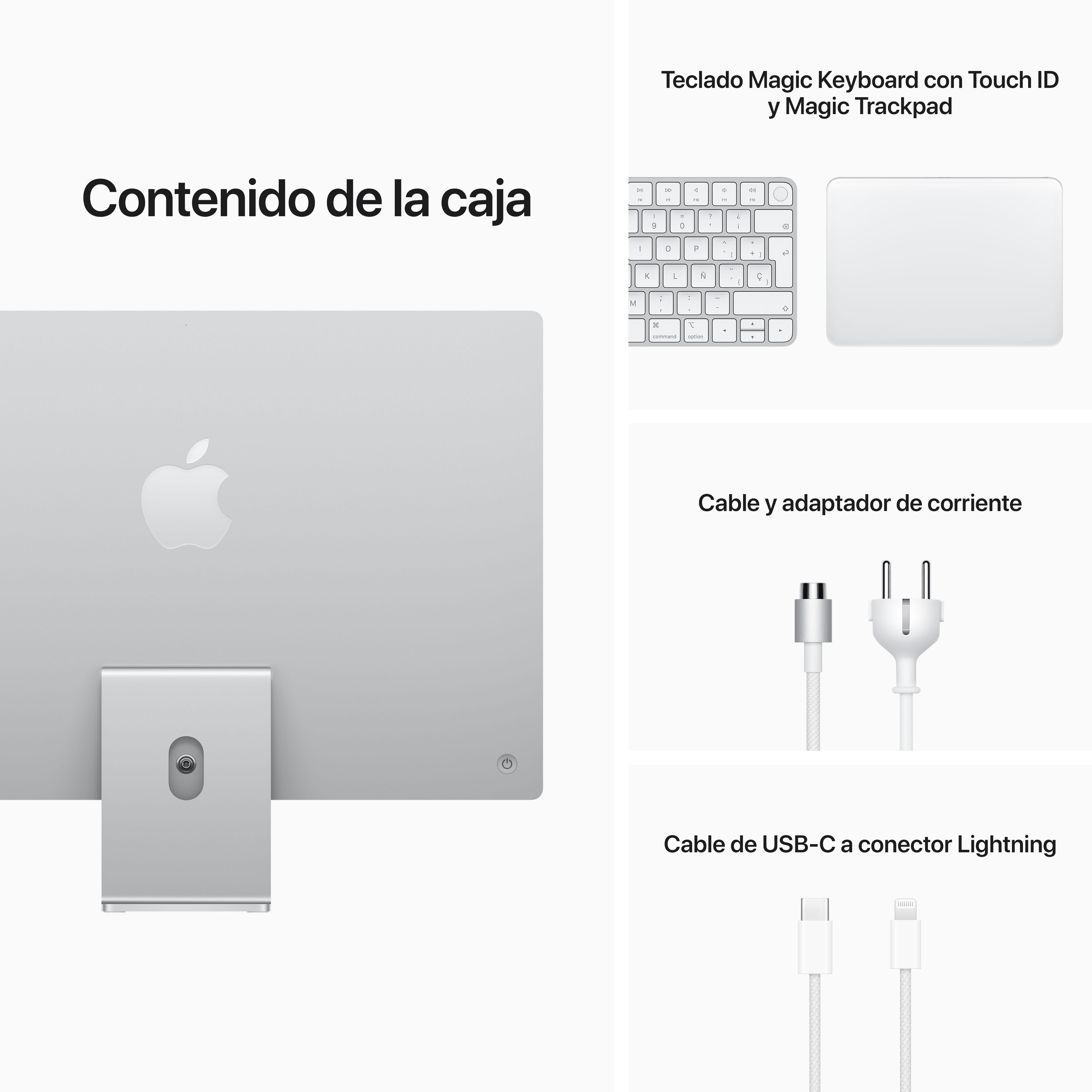 Apple iMac 24-inch with Retina 4.5K Display - M1 Chip 8-Core CPU & 8-Core GPU, 256GB SSD (Silver) | Perfect for Home Office, Graphic Design & Video Editing