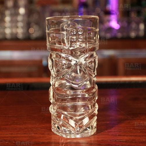 BarConic® Tiki Cocktail Glass Set - 15oz Tropical Themed Cups for Exotic Drinks, Perfect for Luau Parties, Beach Bars & Summer Cocktails