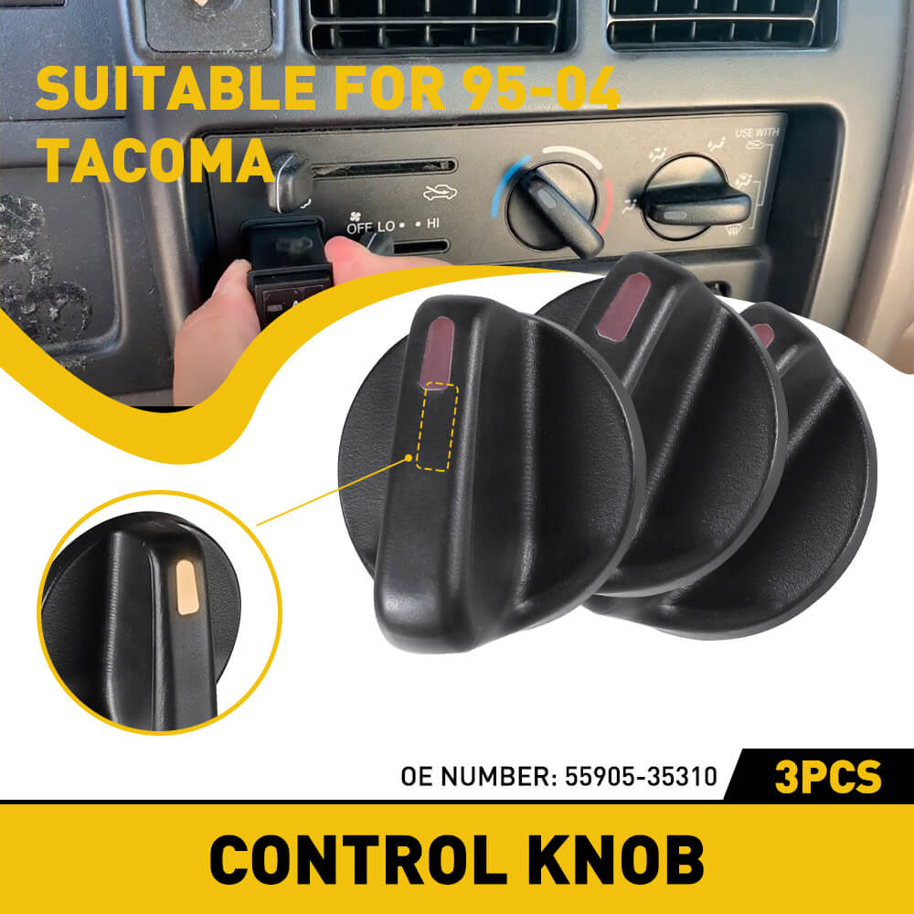 AC Climate Control Switch Knob Button Set for 1995-2015 Toyota Tacoma - Replacement HVAC Controls for Tacoma Pickup Trucks - Perfect for Interior Upgrades & Climate System Repairs