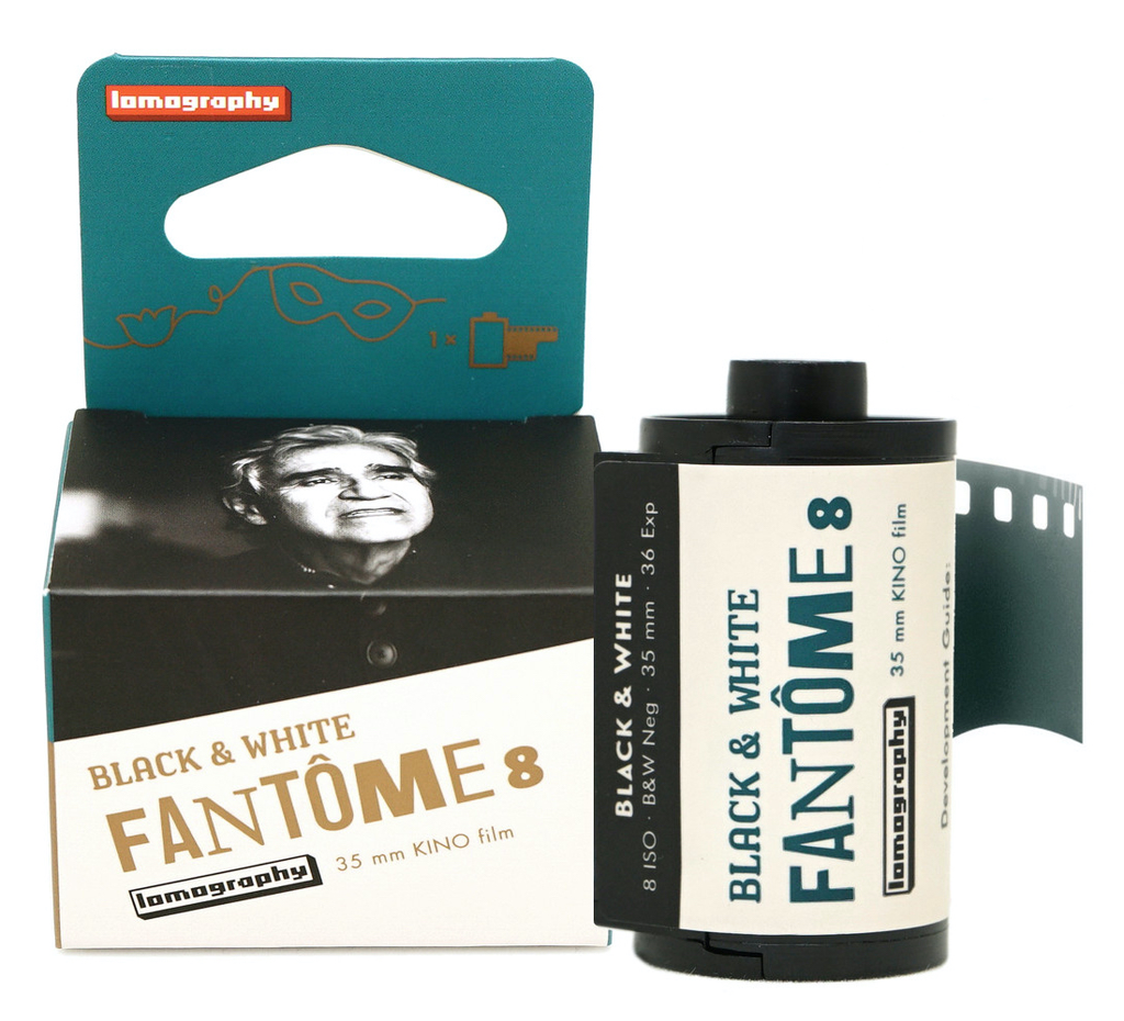 Lomography Fantome 8 Black & White 35mm Film ISO 8 - Low Light Photography, Vintage Film Camera, Artistic B&W Shots for Street & Portrait Photography