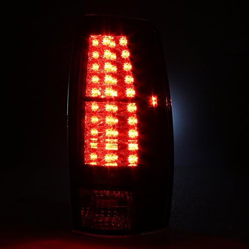 AKKON Black LED Tail Lights Brake Lamps for 2007-2013 Chevy Avalanche GMT800 Pickup Truck - Replacement Taillamps with Bright LED Lights for Enhanced Night Visibility & Safety