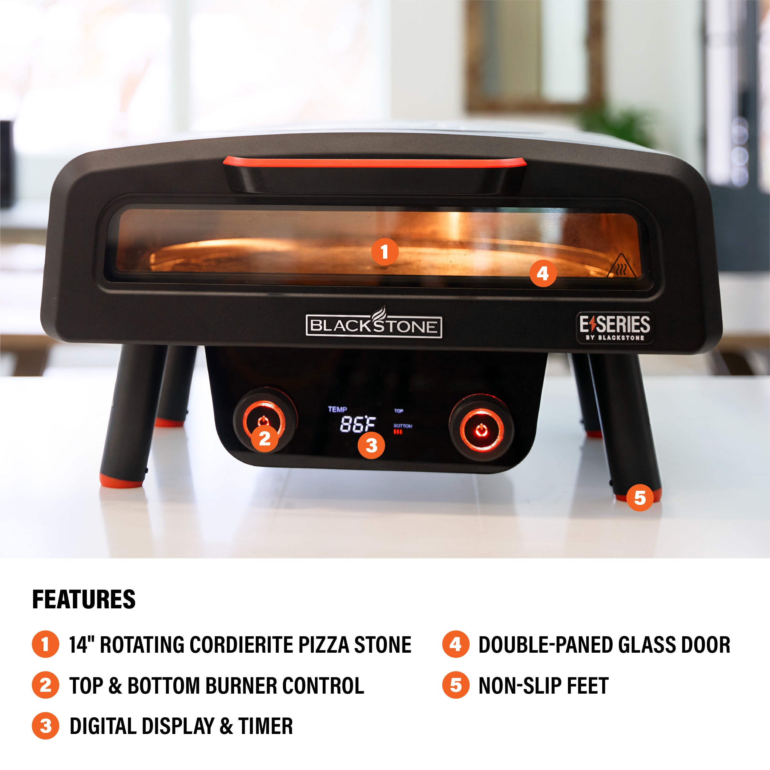 Best Electric Tabletop Pizza Oven for Home Use - Fast Cooking & Even Heating - Perfect for Kitchen, Outdoor Parties & Camping