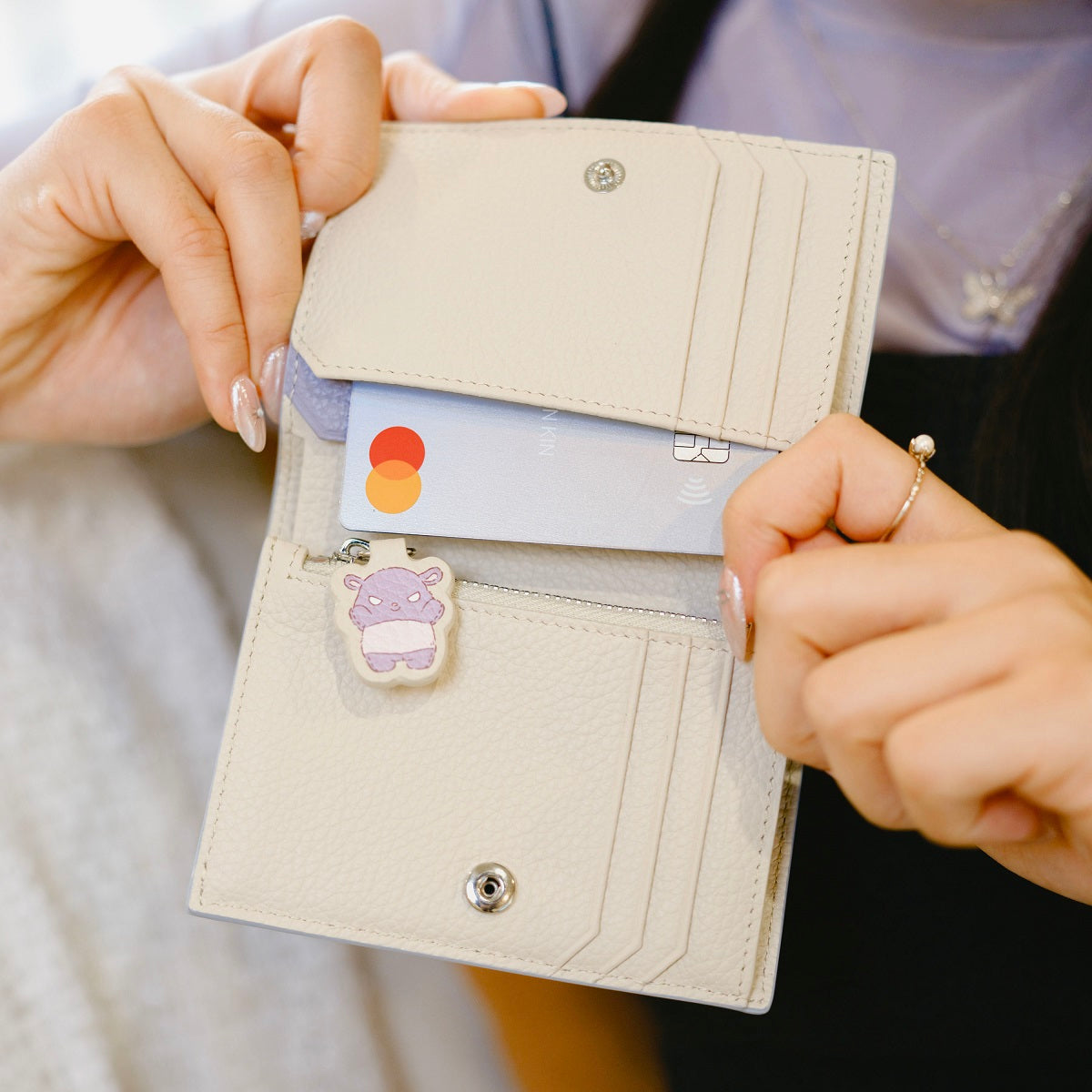 Samuel Ashley x Sanrio Characters Genuine Leather Bifold Wallet for Women - Cute Hello Kitty & Friends Design, Perfect for Everyday Use, Gift Giving & Travel Accessories
