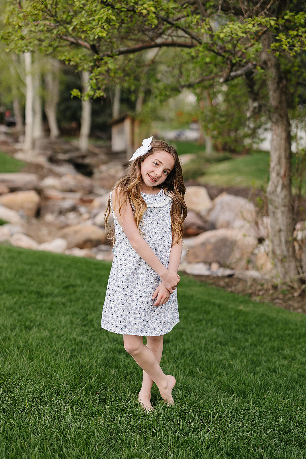 Blue Blossom Floral Summer Dress for Women - Perfect for Beach Vacations, Garden Parties & Date Nights