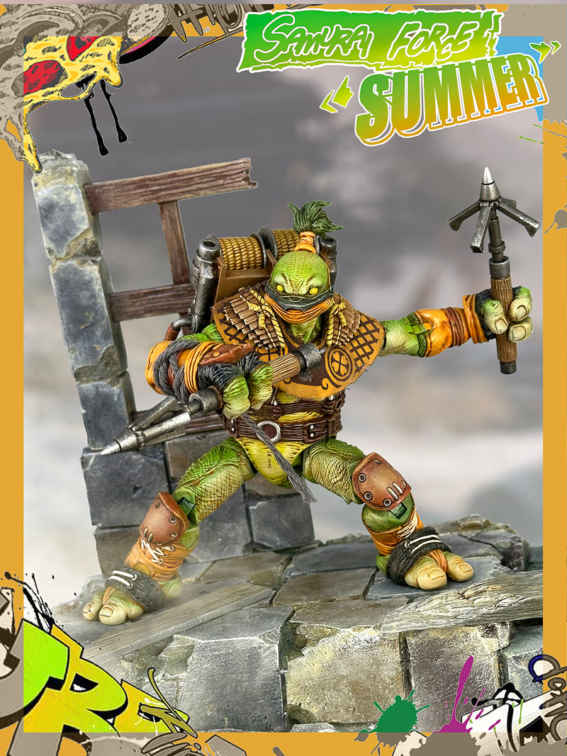 Fury Toys 1/12 Scale 5-inch Action Figure - Wave 3 Rage Samurai Force Turtle Collectible Figure for Display & Play | Perfect for Anime Fans, Model Collectors, and Gift Giving