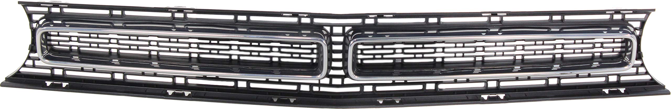 Garage-Pro Grille Assembly for Dodge Challenger 2015-2017 - Textured Black with Chrome Molding - Fits GT/R/T/R/T Plus/R/T 392/SXT/SXT Plus Models - Upgrade Your Car's Front End Style for Street & Show