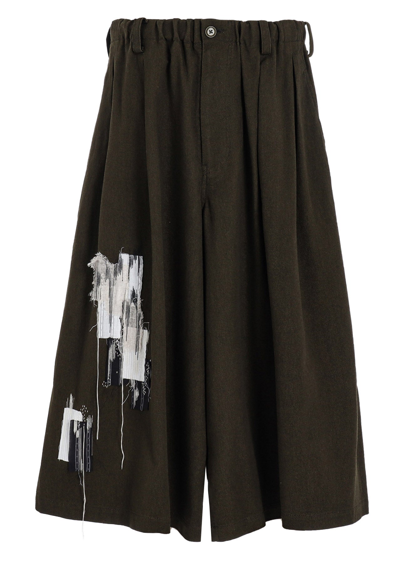 Stylish Cotton Drill Boro Applique Culotte Pants for Women - Comfortable & Trendy High-Waisted Wide Leg Trousers - Perfect for Casual Outings, Office Wear & Boho Fashion