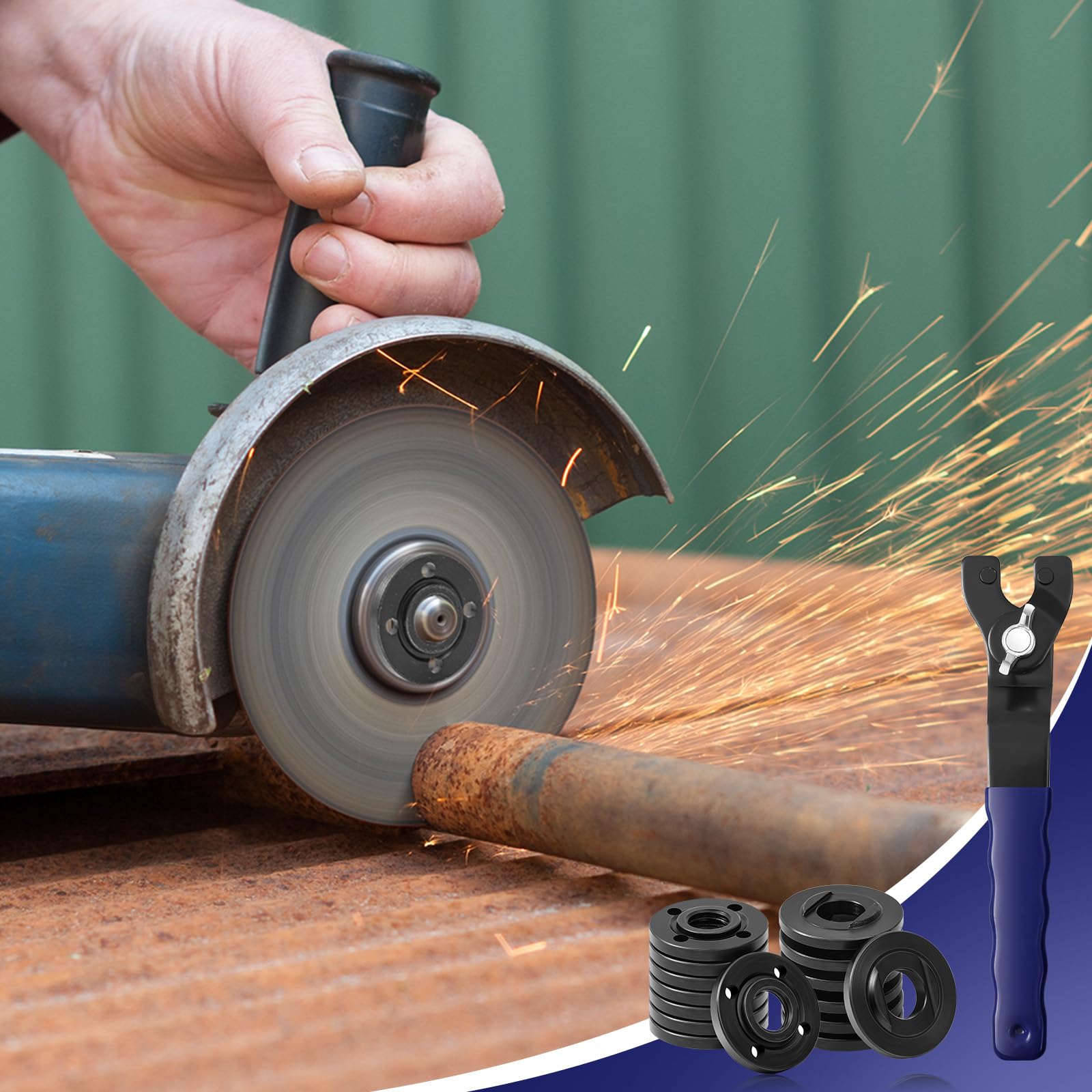 Hicarer 25-Piece Angle Grinder Nut Wrench Kit - 5/8