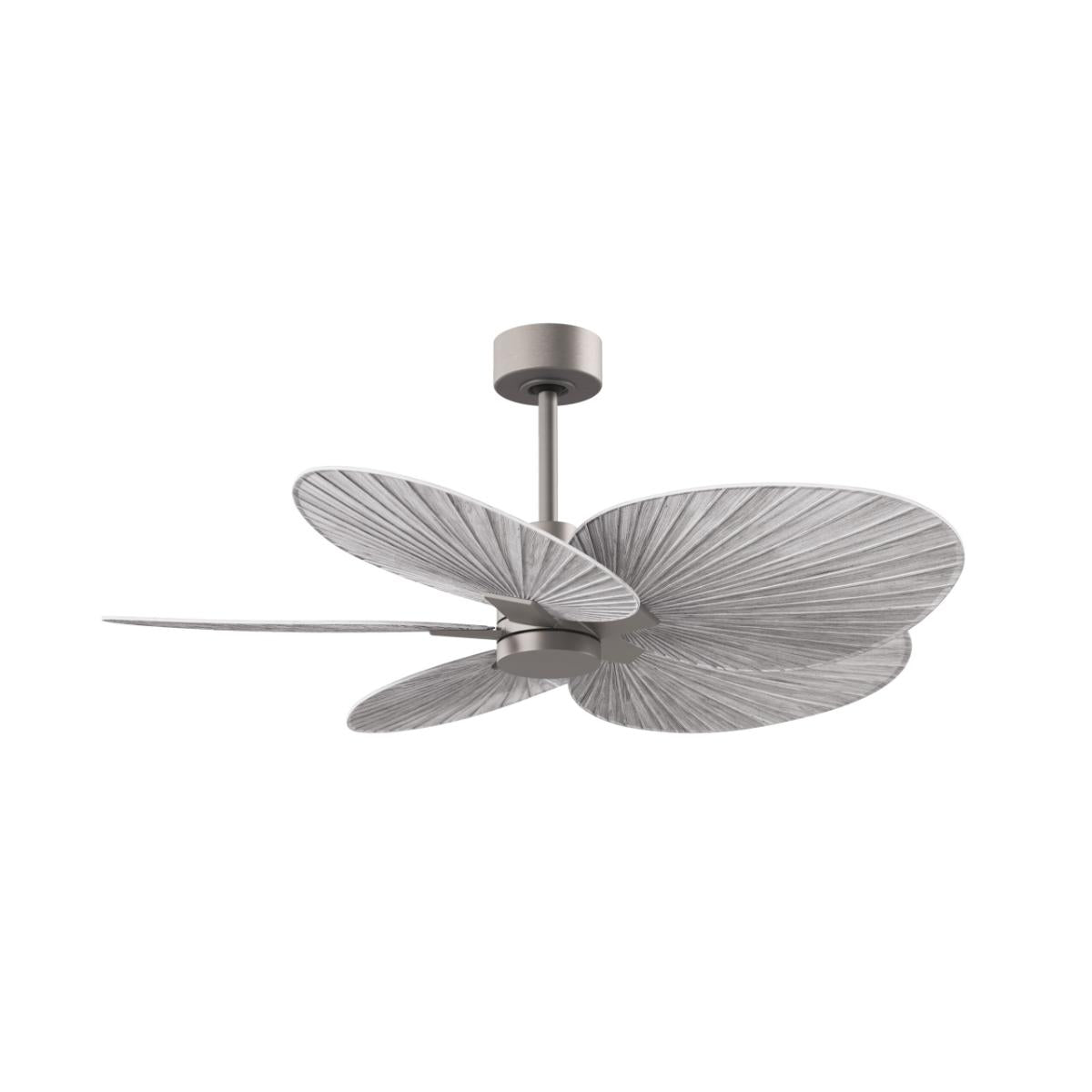 Alessandra Tropical 48 Inch Ceiling Fan with Barn Wood Blades - Brushed Nickel Finish - Indoor/Outdoor Use for Patio, Bedroom & Living Room