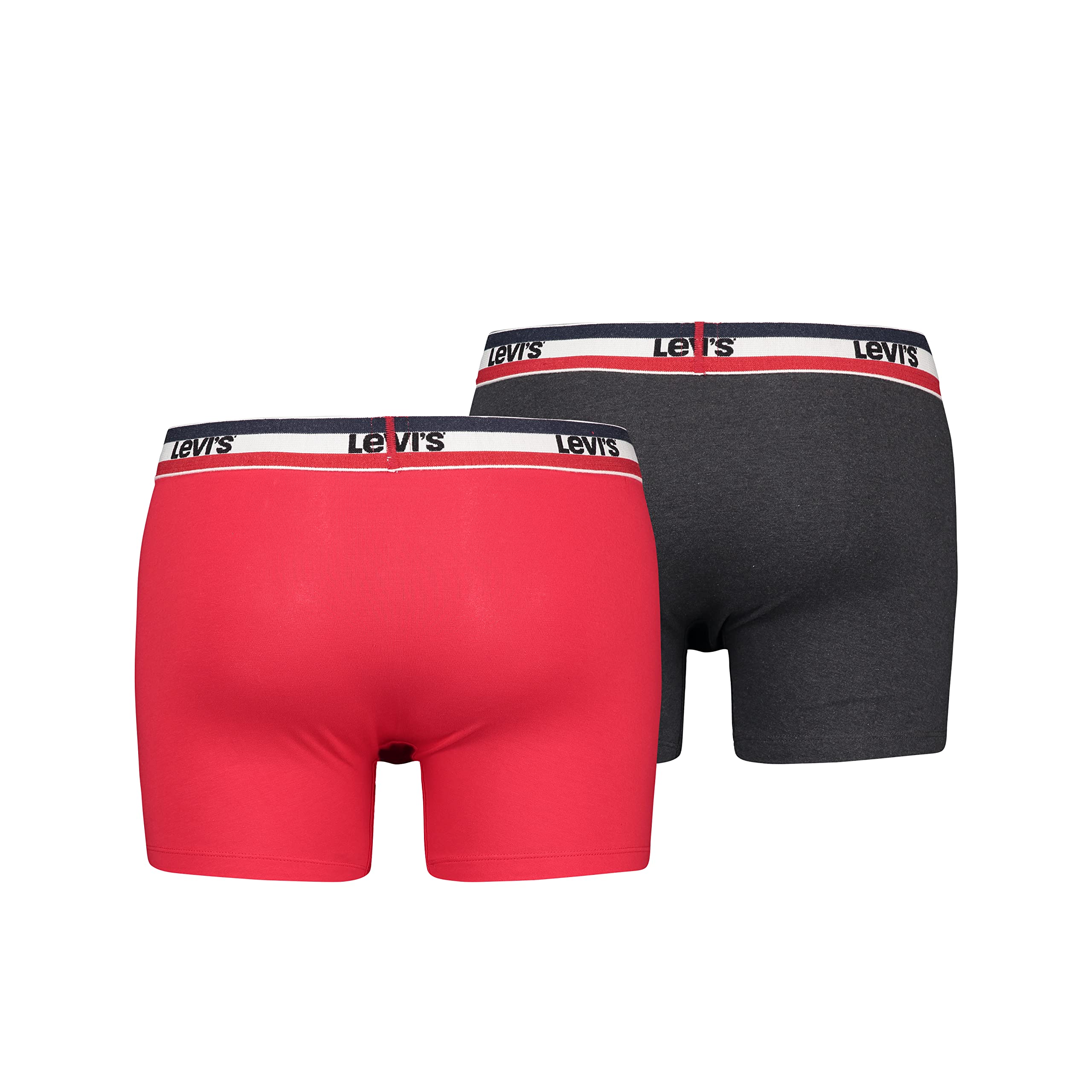 LEVI'S Men's Cotton Boxer Briefs 2-Pack - Soft, Breathable Underwear for Everyday Comfort & Active Lifestyle